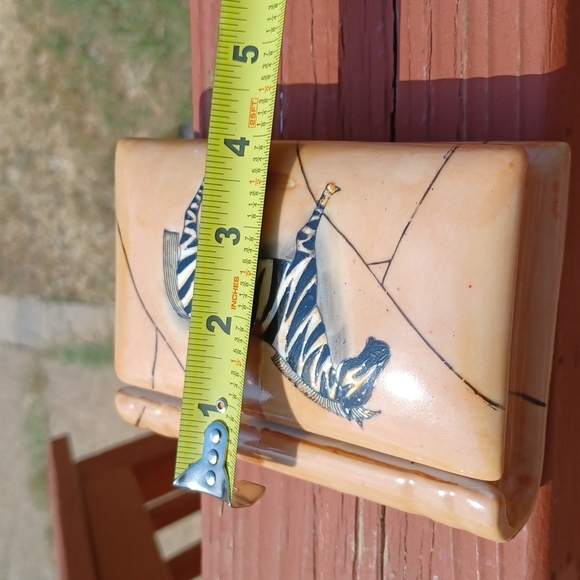 Ceramic Book Zebra Trinket Box - Picture 6 of 7